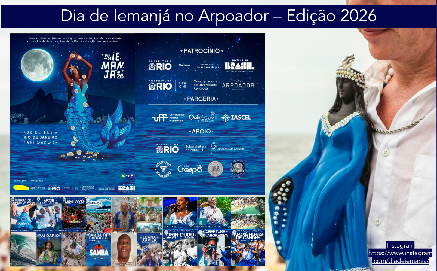 Registro do Dia de Iemanjá no Arpoador